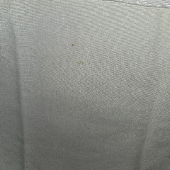 Vintage Embroidered Floral Design Table Runner 40" x 16" Blue Green Pink White - Picture 9 of 13